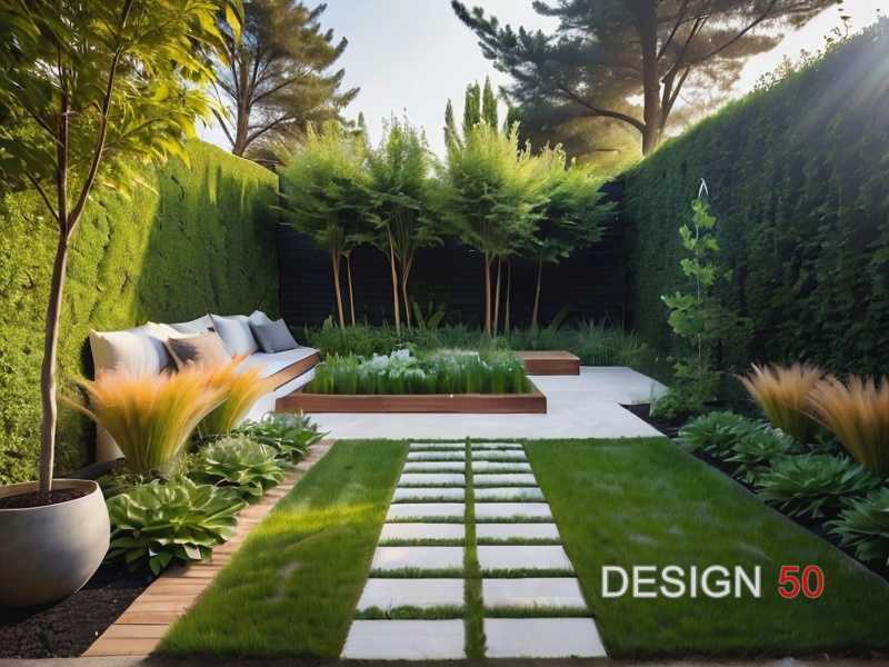 Сочетание ограждений и растений